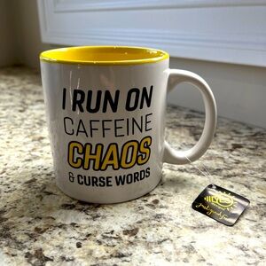🔆NWT “I Run on Caffeine, Coffee & Curse Words” Mug